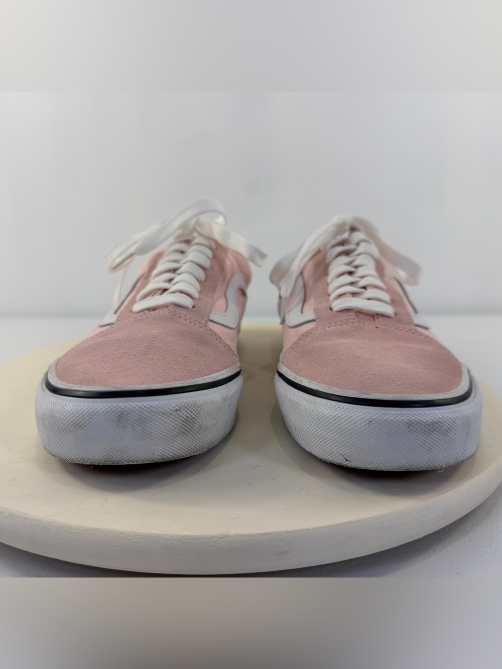 Vans Women’s Pink Canvas Ward Low-Top Sneakers Skate Shoes White Stripe Sz‎ 10.5 - Picture 6 of 12